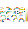 rainbow set vector image