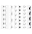 realistic notebook spirals calendar metal spiral vector image vector image