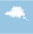 thought cloud on blue sky background vector image
