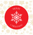 christmas and happy new year icon with snowflake vector image