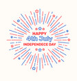 happy independence day greeting card outline vector image