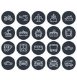 round icons set some transport facilities line vector image