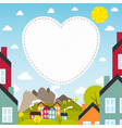 banner with small town vector image