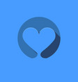 heart logo icon background vector image vector image