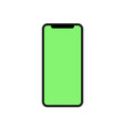 modern concept smartphone with green screen vector image