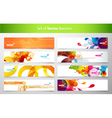 set of abstract colorful web headers vector image vector image