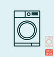 washing machine icon wash laundry line design vector image