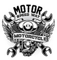 badge bike biker chopper classic club vector image