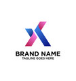 initial x logo design inspiration vector image