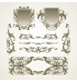 antiquated ornate patterns vector image vector image