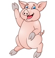 funny pig cartoon vector image