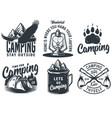 set camping travel outdoor adventure emblem vector image
