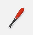 sticker aluminum baseball bat vector image