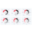 stylish pie chart circle infographic templates 4 vector image