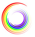 swirl colors lgbt rainbow swirling vector image