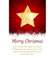 christmas star card with place for text vector image vector image