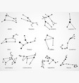 Zodiac Constellations Set 12 Signs Royalty Free Vector Image