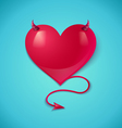 devil heart vector image