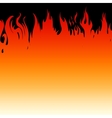 fire flames on a black background vector image vector image