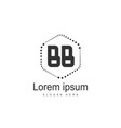 letter logo bb template design vector image vector image