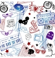 seamless music background vector image
