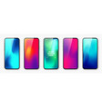 smartphone with touch screen and abstract colorful vector image