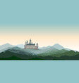 castle mountains landscape european nature travel vector image
