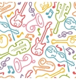 musical instruments seamless pattern background vector image