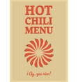 red chili poster vector image vector image