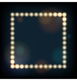 retro frame with lighting bulbs vector image vector image