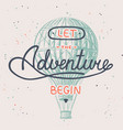 card with hand drawn unique typography design vector image