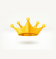 golden royal crown 3d vector image