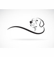 a dog headlabrador retriever on white background vector image vector image