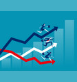 competition business running on diagrams concept vector image