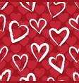 red hearts pattern vector image vector image