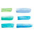 abstract watercolor blue brush strokes isolated vector image vector image