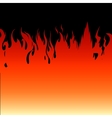 fire flames on a black background vector image vector image
