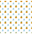 halloween seamless pattern design cute cartoon vector image vector image