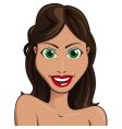 portrait brunette girl vector image