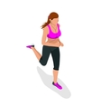 woman running beautiful girl jogging run vector image