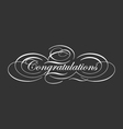 decorative congratulations typography vector image vector image