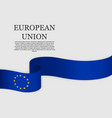 ribbon flag of european union vector image