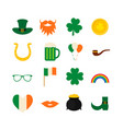 st patrick s day symbol icons and photo booth vector image vector image