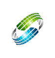 logo stylized spherical surface with abstract vector image vector image