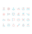 marine icon collection nautical sea or ocean vector image vector image
