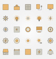 solar energy colorful icons vector image