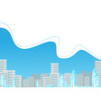 winter city background in flat style vector image