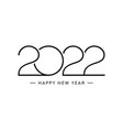 2022 happy new year sign design vector image vector image