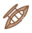 inflatable boat canoeing icon vector image vector image