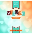 wedding invitation card in retro style vector image